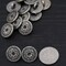 4 Pieces Antique Silver Vortex of Flowers Shank Metal Buttons 5/8 Inch